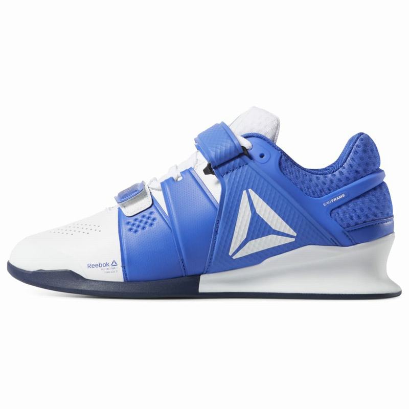 Reebok Legacy Lifter Botasky Panske - Biele/Námornícka Modrá OV9656MQ